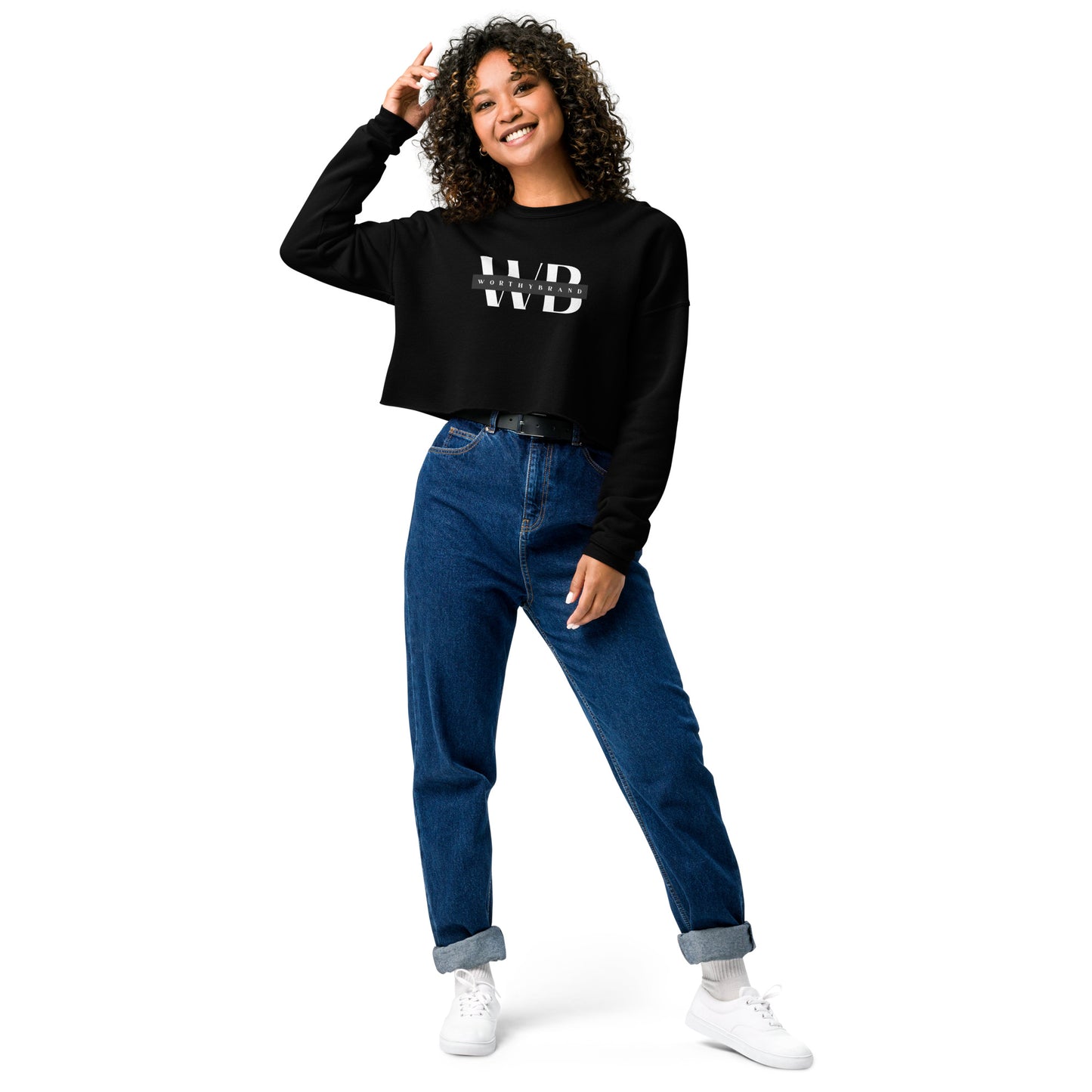 Worthy Brand Logo Crop Sweatshirt